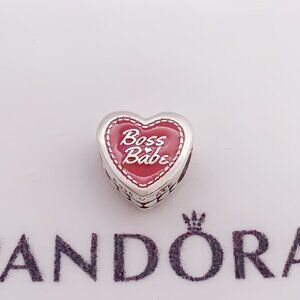 Pandora Engravable Boss Babe Heart Charm